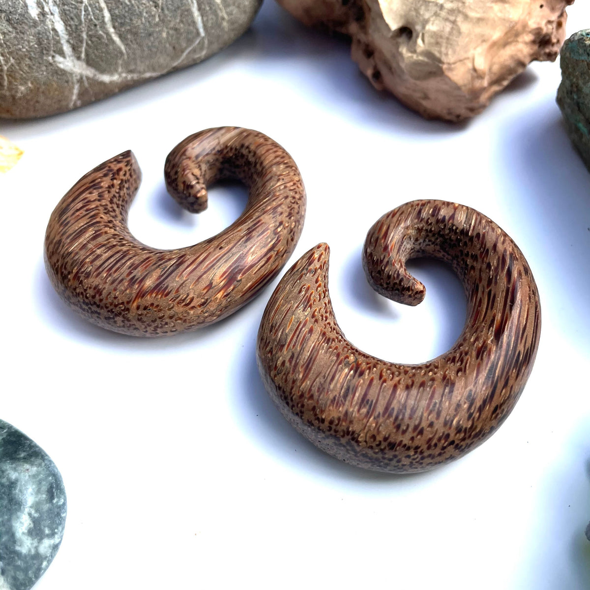 Coconut Wood Thick Hoop Earrings – Limited Stock