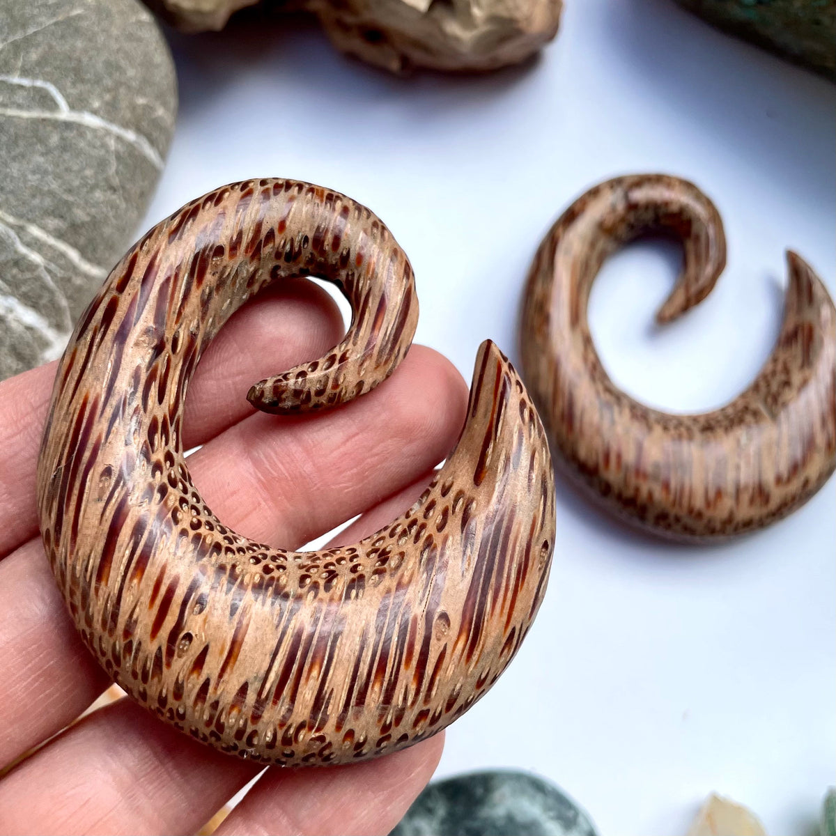 Coconut Wood Thick Hoop Earrings – Limited Stock