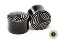 Reversible Horn Plugs with Bone Inlay – Ear Gauges