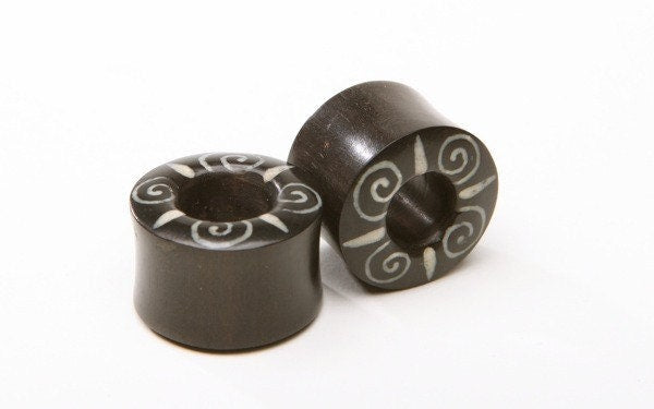 Ebony Wood Inlay Eyelets – Limited Edition Ear Tunnels