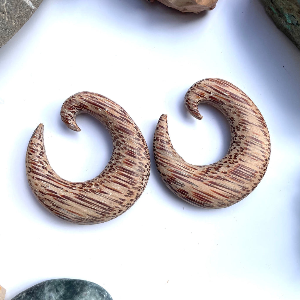 Coconut Wood Thick Hoop Earrings – Limited Stock