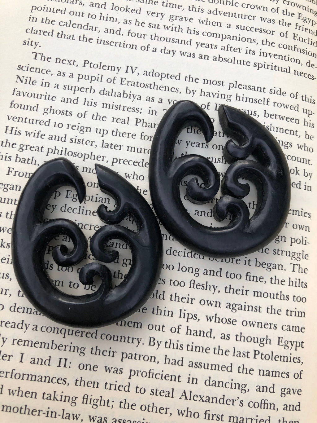 Ebony Wood Hoop Earrings – Limited Edition Ear Gauges