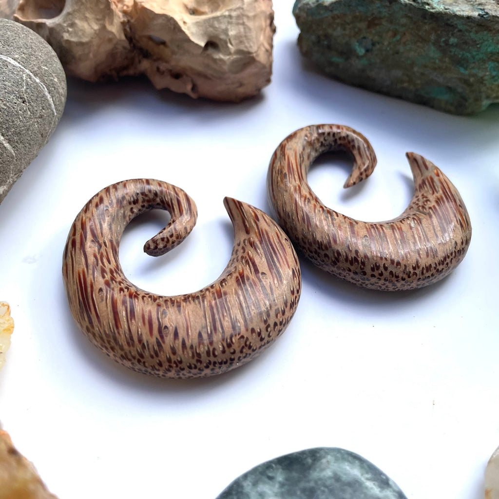 Coconut Wood Thick Hoop Earrings – Limited Stock