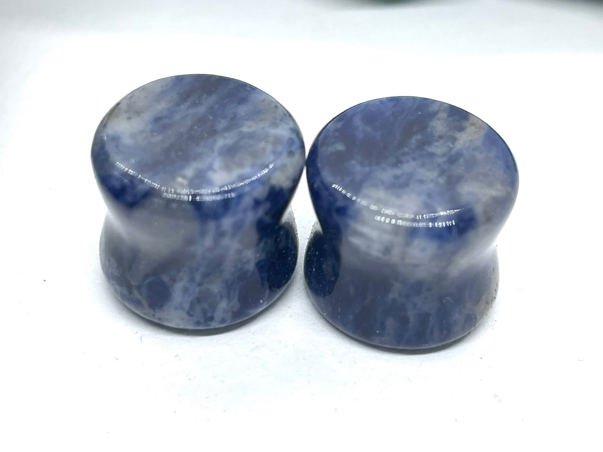 OOAK Sodalite Plugs – 9/16" (14mm)