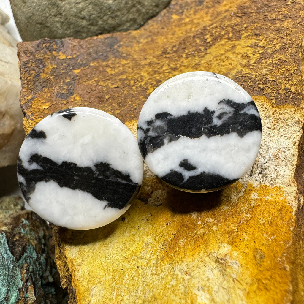 OOAK Zebra Jasper Stone Tunnels – 7/8" (22mm)
