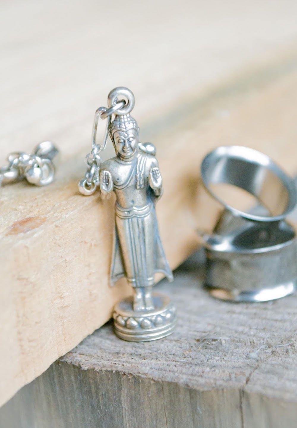Standing Buddha Magnetic Clasp Gauged Earrings