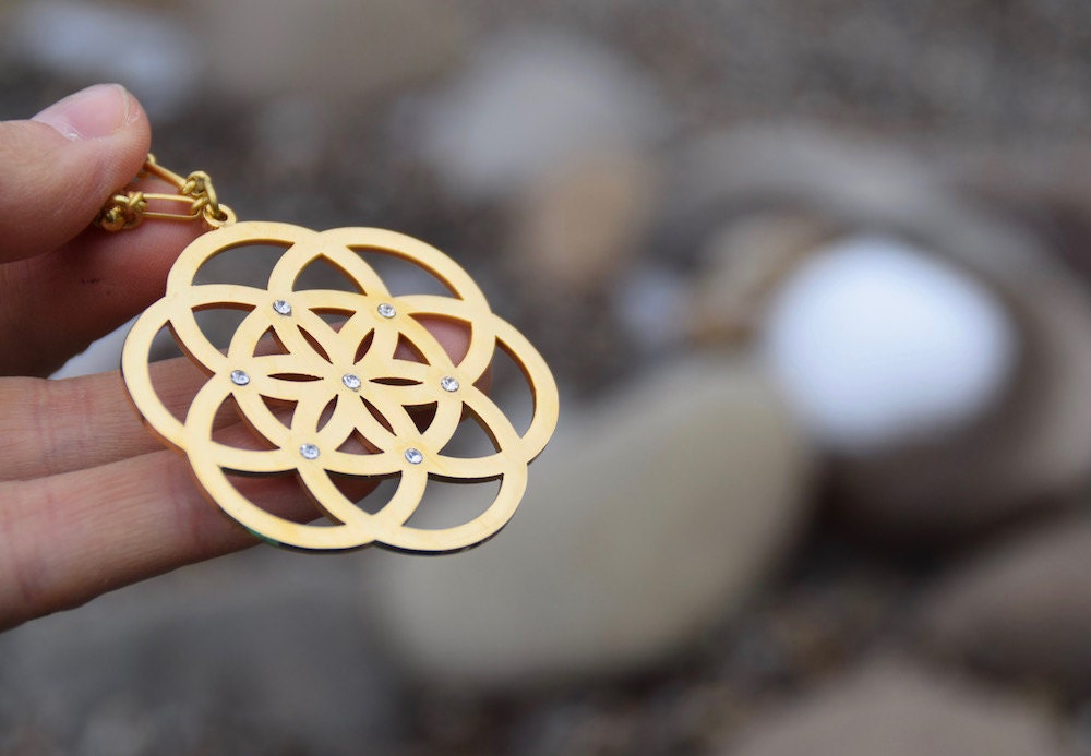 Seed of Life Magnetic Clasp Gauged Earrings