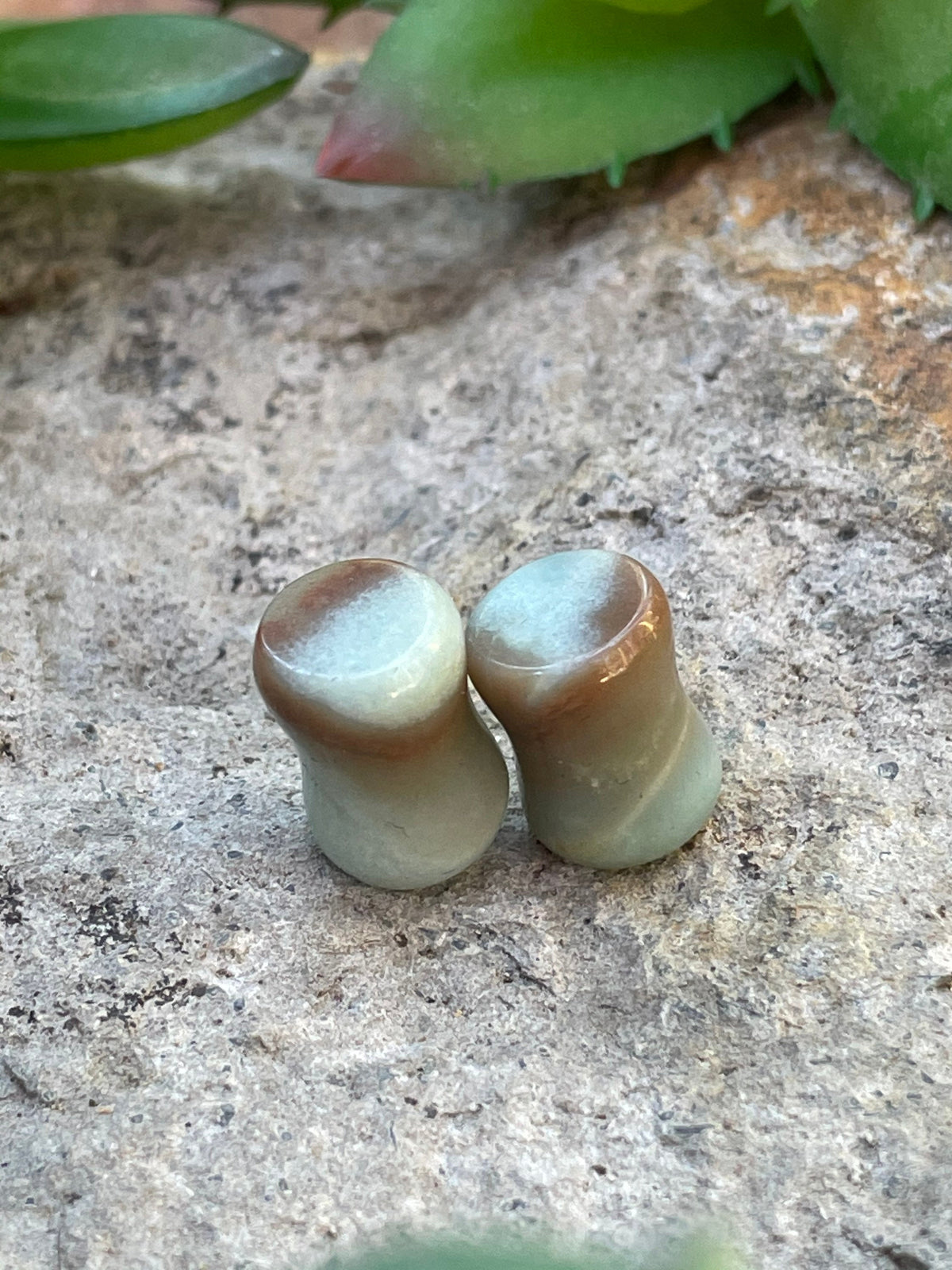 OOAK Multicolor Amazonite Plugs – 0g (8mm)