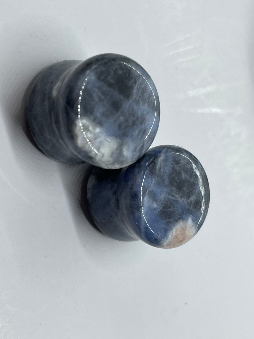 OOAK Sodalite Stone Plugs – 9/16" (14mm)