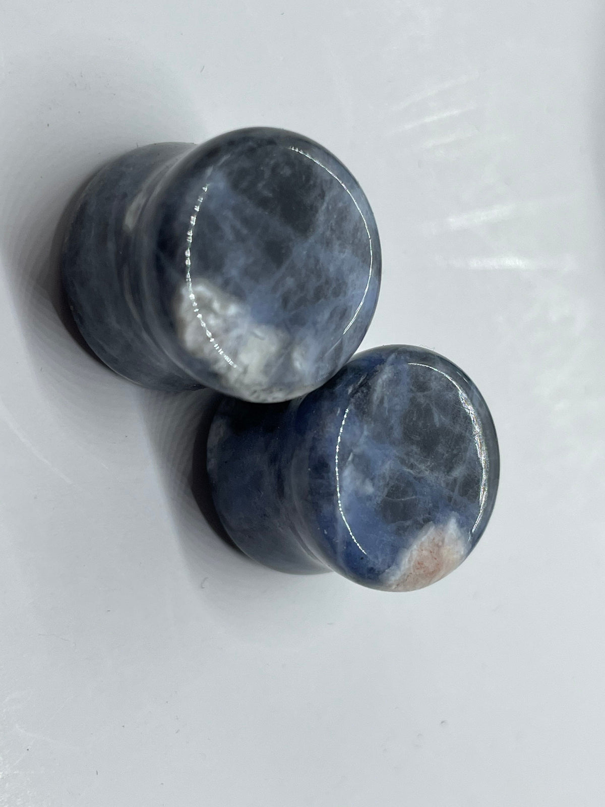OOAK Sodalite Stone Plugs – 9/16" (14mm)