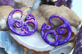 Purple Marble Wave Acetate Hoop Earrings – 8g