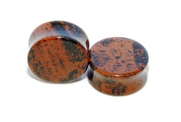 Mahogany Obsidian Plugs – Double Flared
