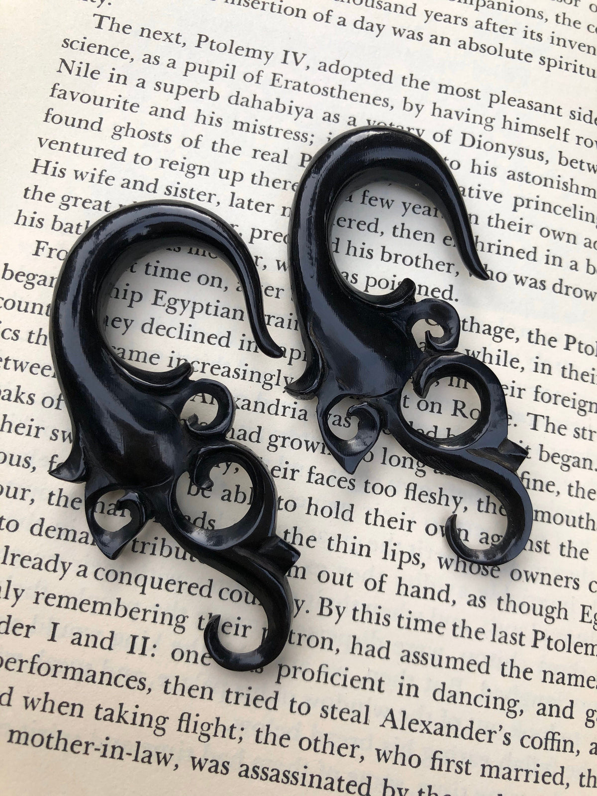 Hand-Carved Bone Wisteria Hanging Earrings