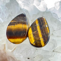 OOAK Tiger’s Eye Teardrop Plugs – 0g (8mm)