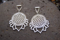 Lotus & Flower of Life Magnetic Clasp Earrings
