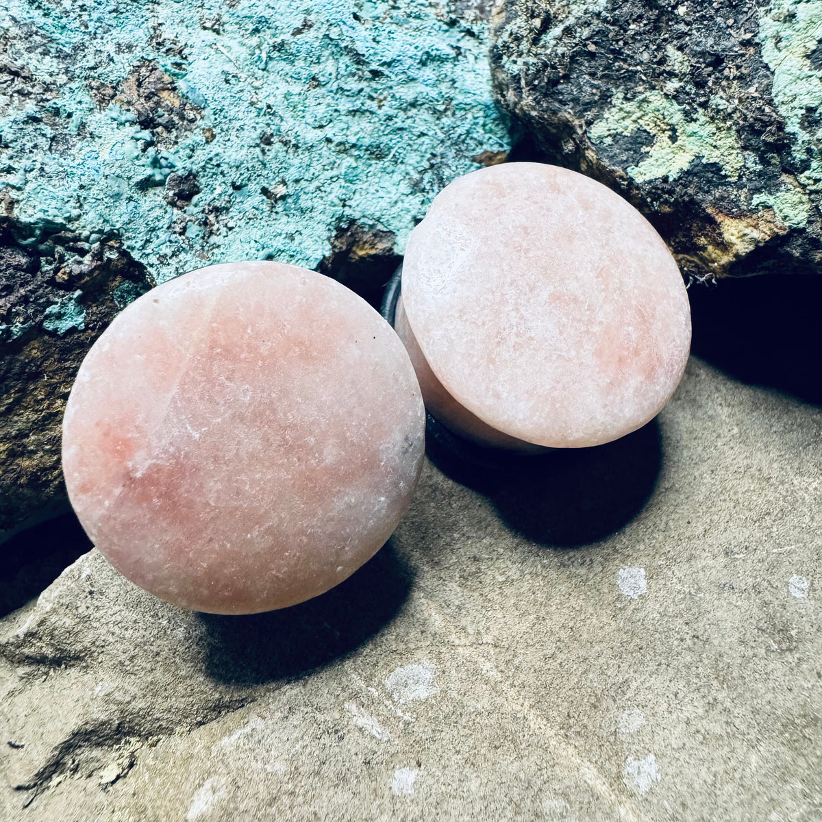 OOAK Pink Chinese Jasper Plugs – 7/8" (22mm) Single Flared