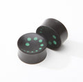 Ebony Wood Green Dot Spiral Plugs – Ear Gauges