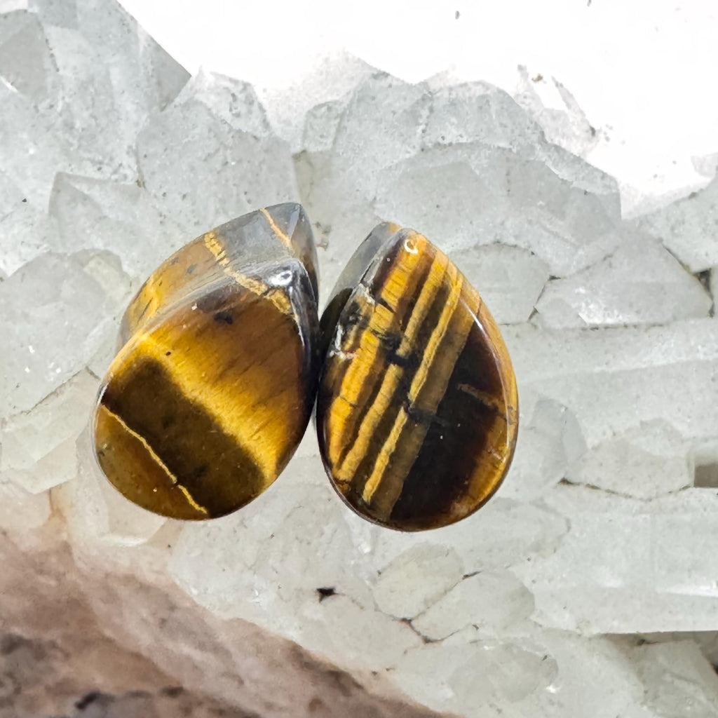 OOAK Tiger’s Eye Teardrop Plugs – 0g (8mm)