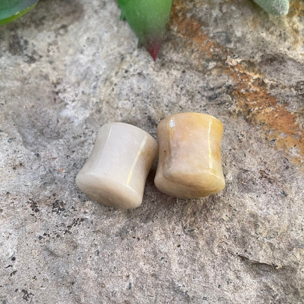 OOAK Brown Jadeite Stone Plugs – 1/2" (13mm)