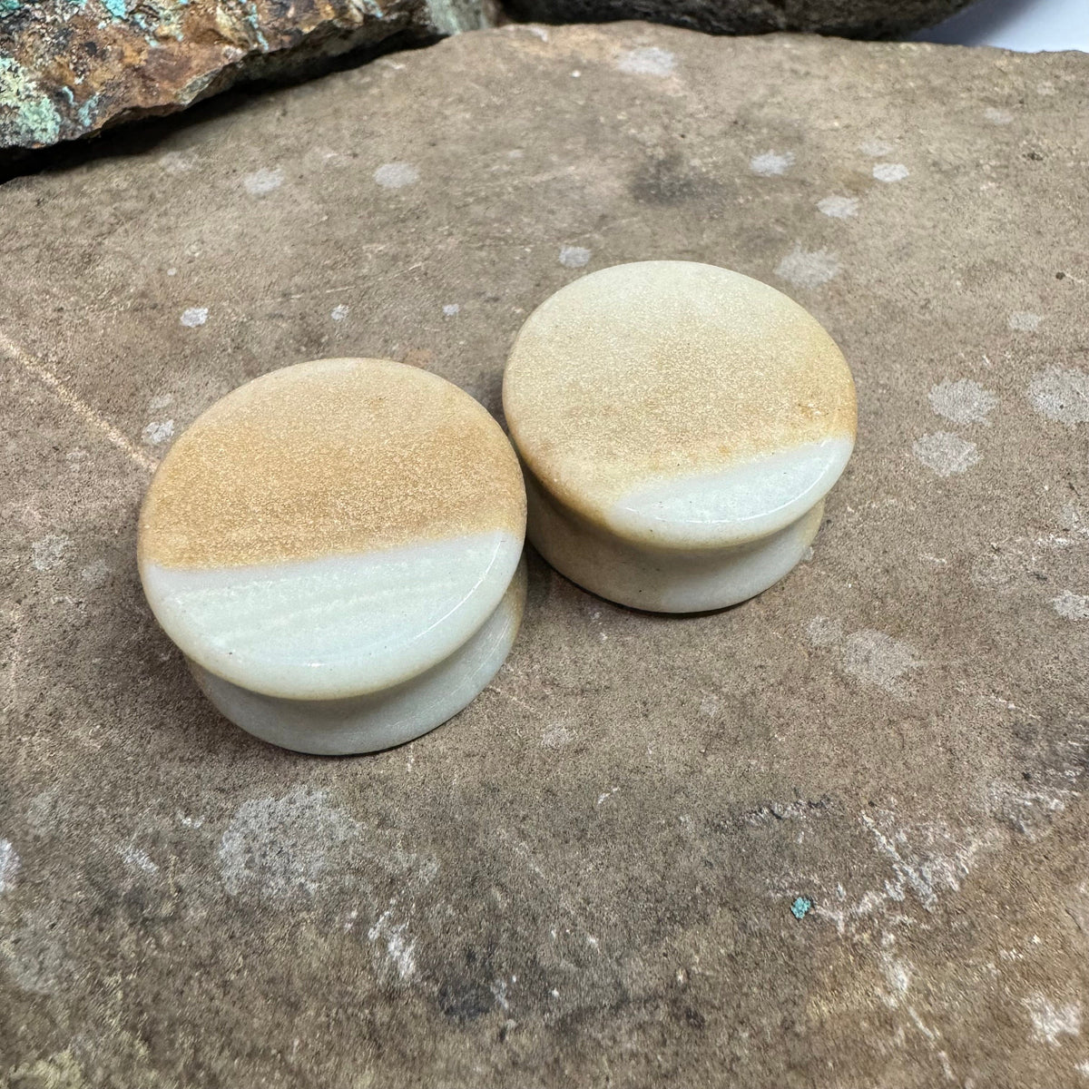OOAK Ammonite Stone Plugs – Gemstone Verification Needed
