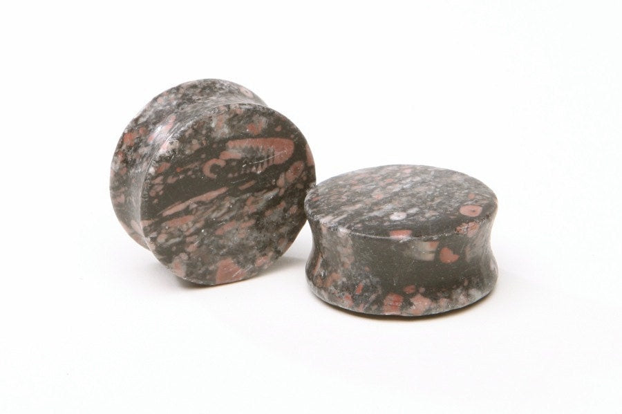 Fossil Stone Plugs – Double Flared Ear Gauges
