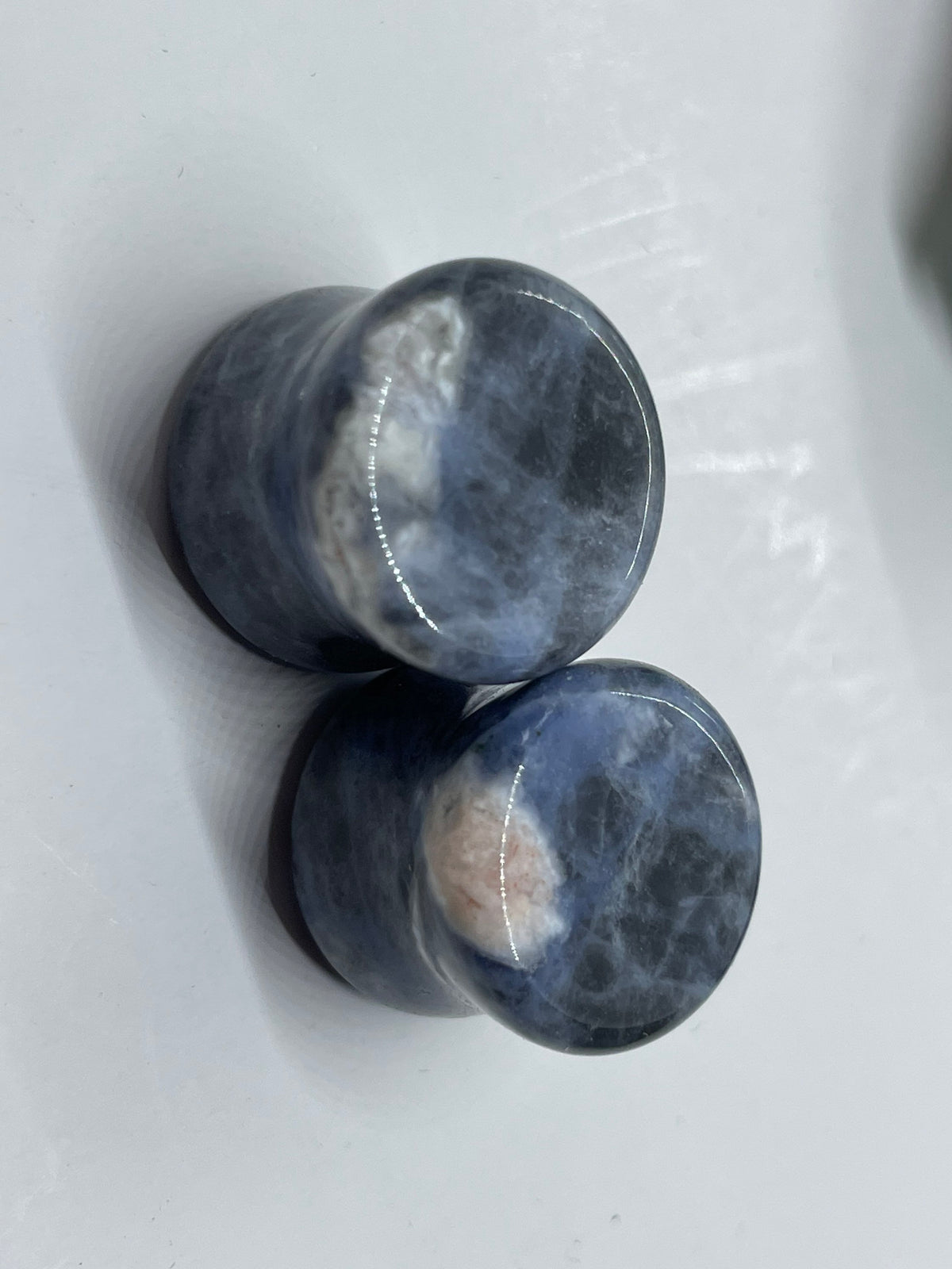 OOAK Sodalite Stone Plugs – 9/16" (14mm)