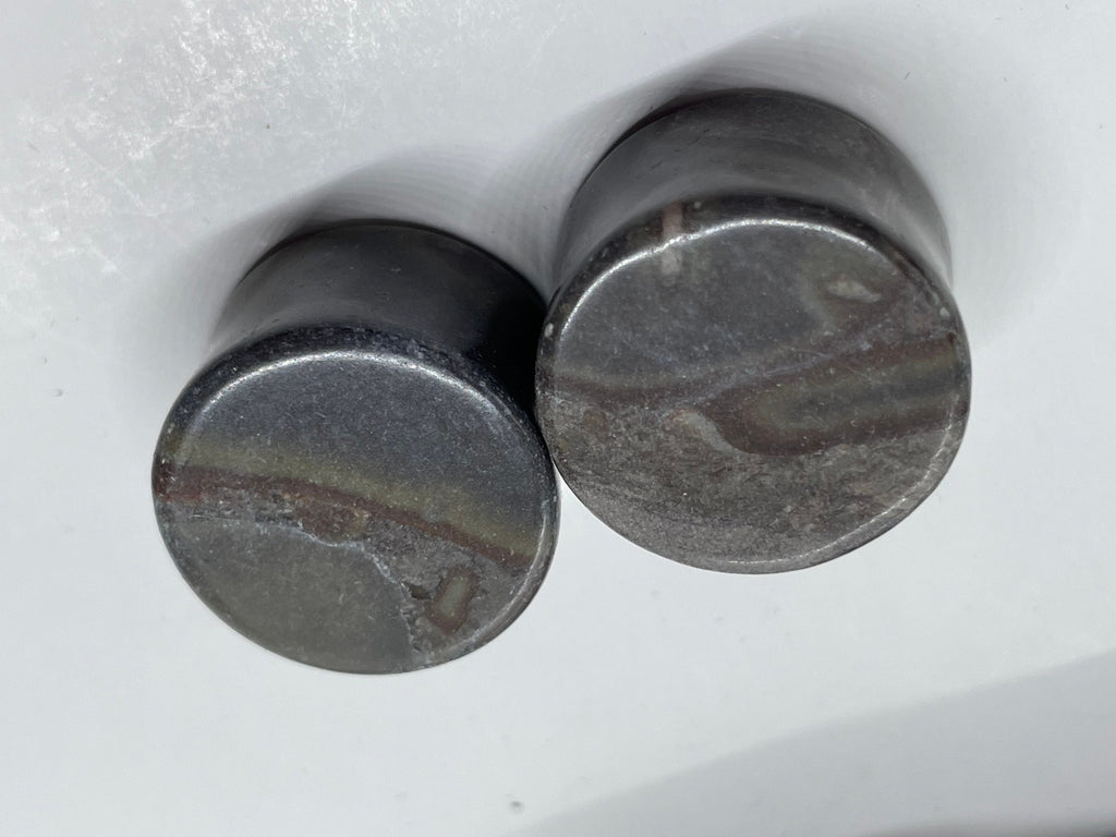 OOAK Black Bamboo Stone Plugs – 3/4" (19mm)