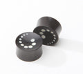 Ebony Wood Dot Spiral Inlay Plugs – Double Flared