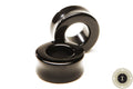 Black Agate Stone Tunnels – Double Flared Ear Gauges
