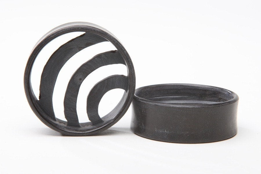 Ebony Wood Cutout Plugs – Double Flared Ear Gauges