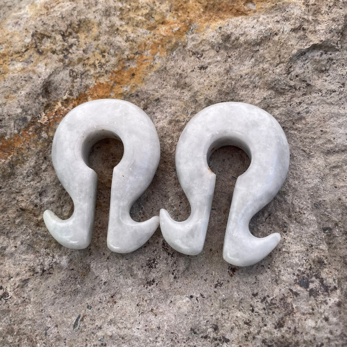 OOAK Jadeite Omega Ear Hangers – 7/16" (11mm)