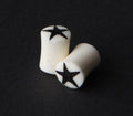 Bone Plugs with Black Star Inlay – Double Flared