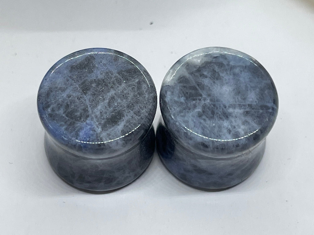 OOAK Blue Sodalite Stone Plugs – 1/2" (13mm)