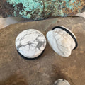 White Howlite Stone Plugs – Single Flared Gauges