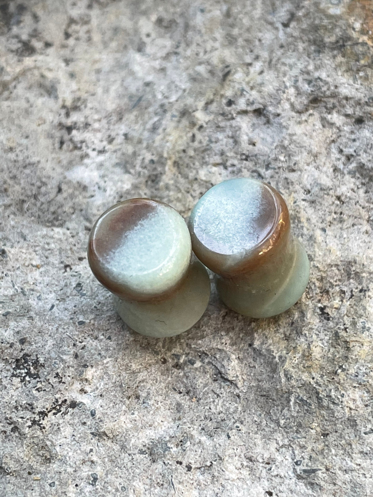 OOAK Multicolor Amazonite Plugs – 0g (8mm)