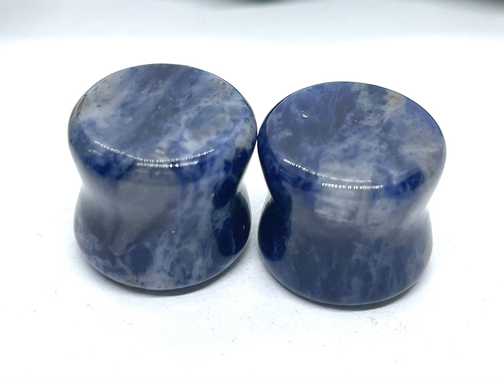 OOAK Sodalite Plugs – 9/16" (14mm)