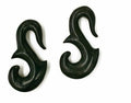 Ebony Wood Swan Gauged Earrings – Limited Edition