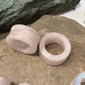 Rose Quartz Stone Tunnels – Double Flared Pink Gauges