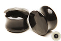 Black Faceted Glass Plugs – Double Flared Ear Gauges