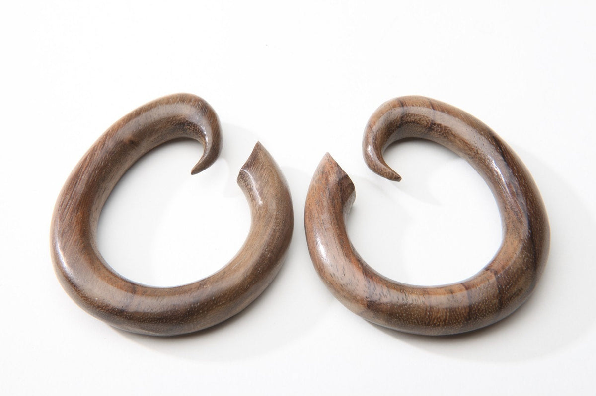 Classic Natural Wood Hoop Earrings – Ear Gauges