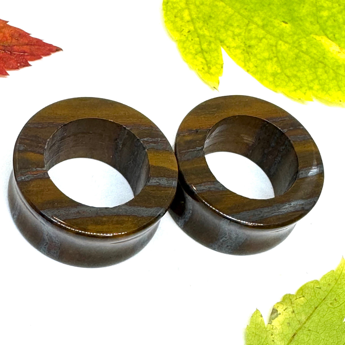 OOAK Tiger Iron Stone Tunnels – 1" (25mm)