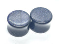 OOAK Blue Goldstone Plugs – 5/8" (16mm) Double Flared