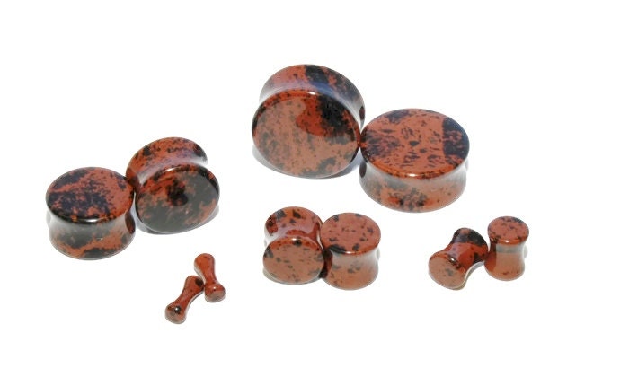 Mahogany Obsidian Plugs – Double Flared