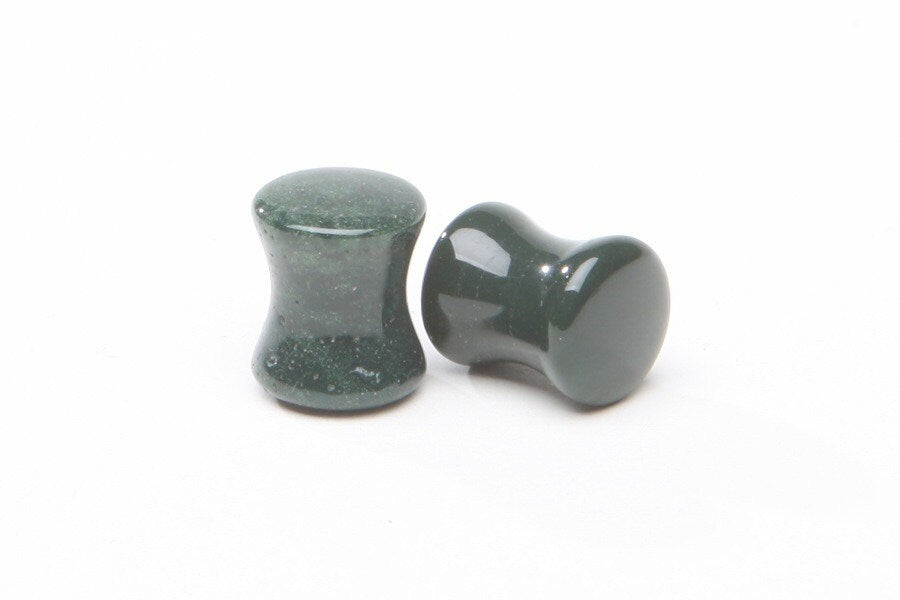 Moss Agate Stone Plugs – Green Ear Gauges
