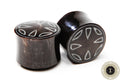Water Buffalo Horn Iron Cross Inlay Plugs – Reversible