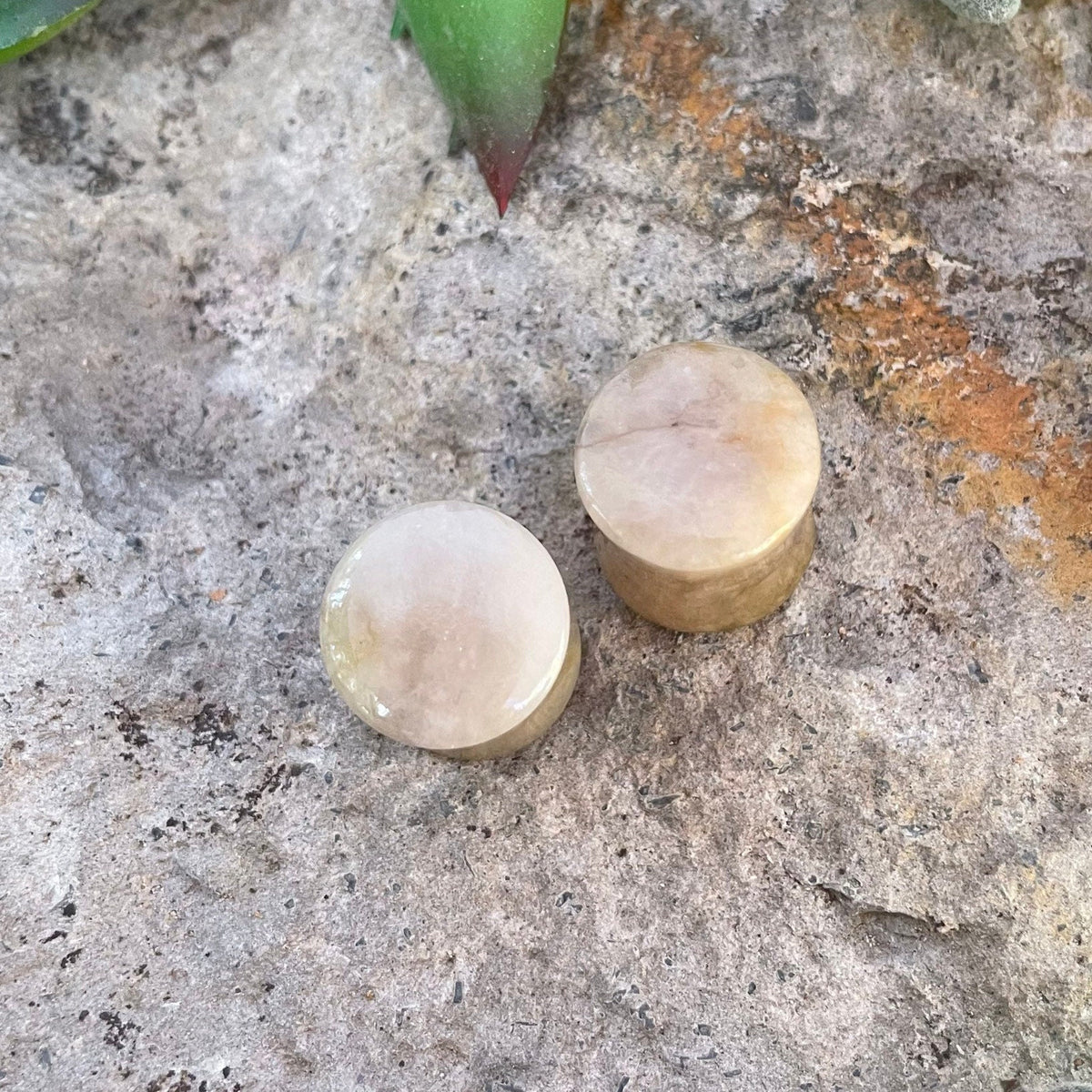 OOAK Brown Jadeite Stone Plugs – 1/2" (13mm)