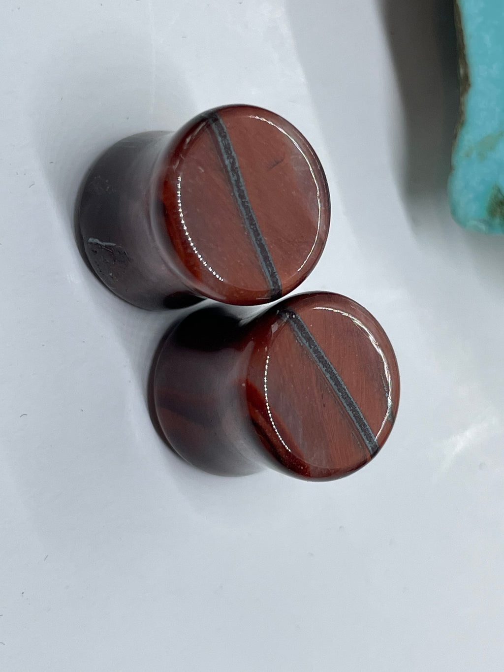 OOAK Red Tiger’s Eye Plugs – 7/16" (11mm)