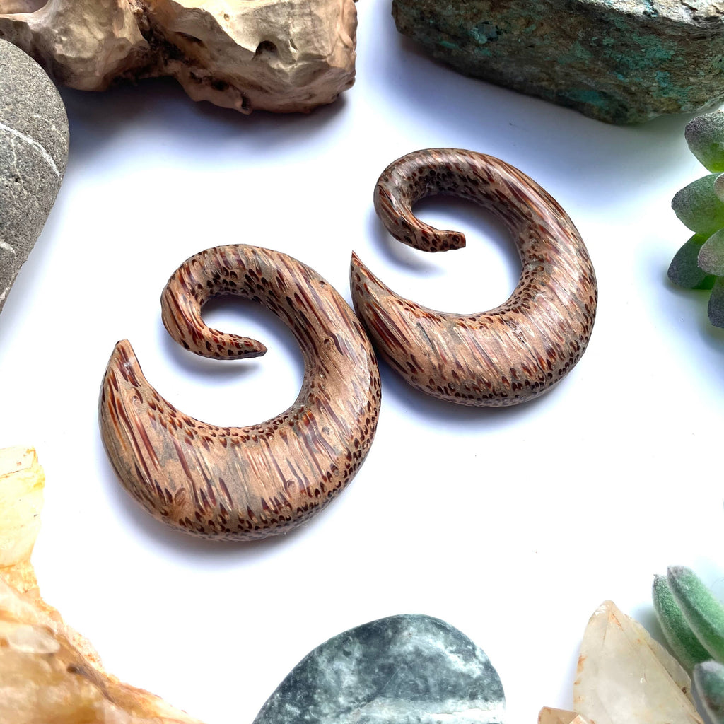 Coconut Wood Thick Hoop Earrings – Limited Stock