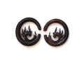 High Octane Wooden Flame Hoop Earrings – 4g & 2g