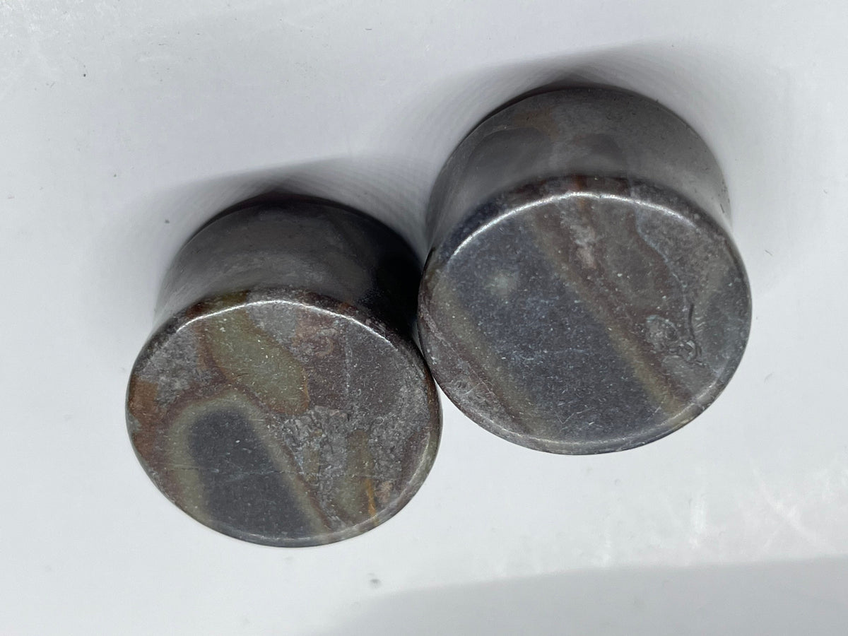 OOAK Black Bamboo Stone Plugs – 3/4" (19mm)